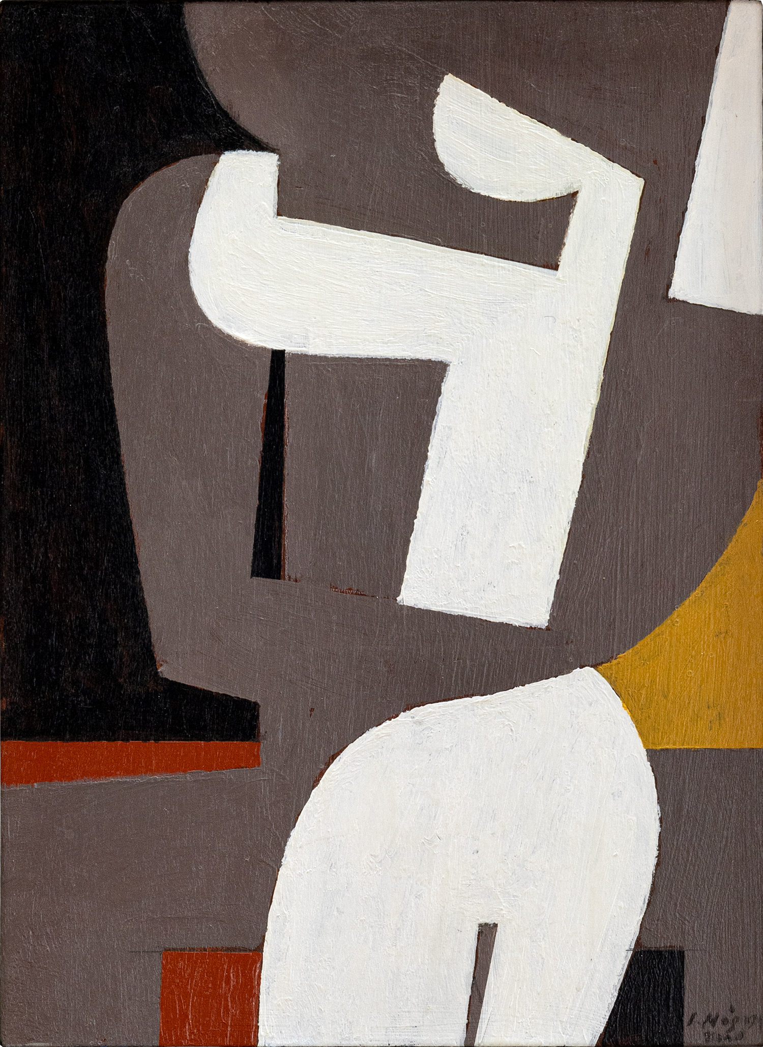 Yannis Moralis, Erotic, acrylic on wood, 33 x 24 cm