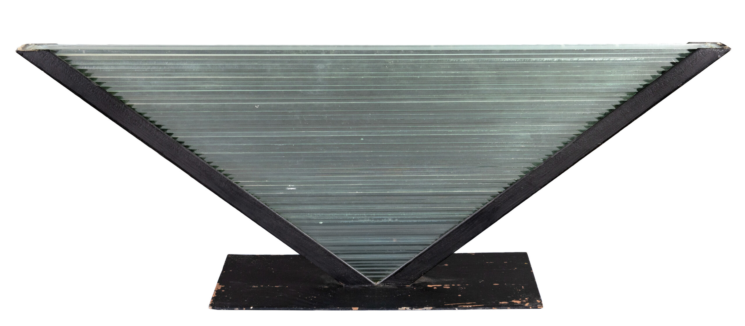 Kostas Varotsos, Horizon, iron and glass, 30 x 84 cm