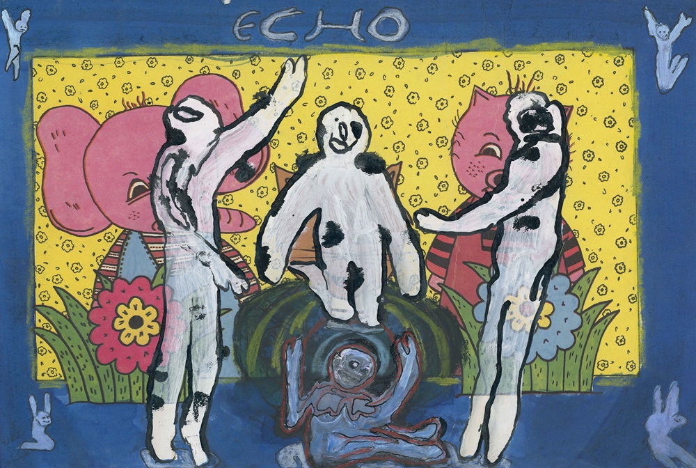 Initiation, 2023, ink and pastel on trace paper, 24,5 x 16,5 cm