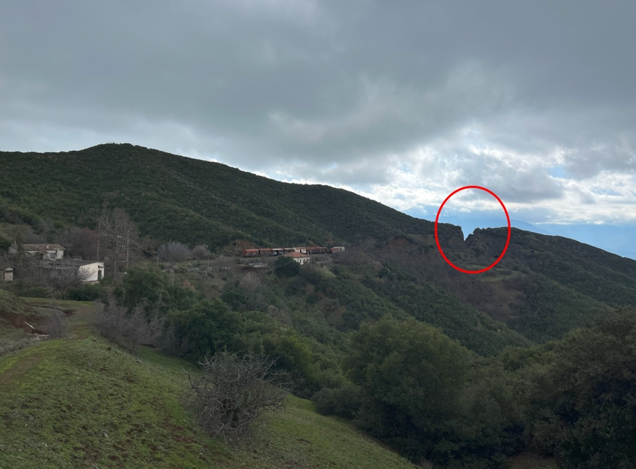 Η τομή του βουνού στην Καρυά – Φεβρουάριος 2025