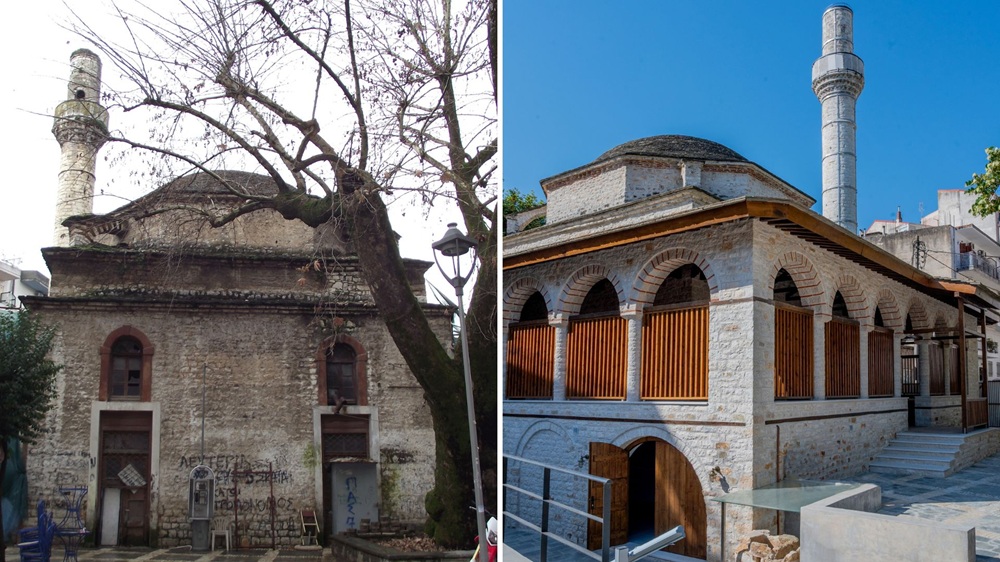 Τζαμί Καλούτσιανης πριν και μετά τις εργασίες – Εξωτερικά
