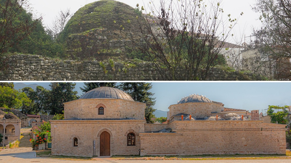 Το Οθωμανικό Λουτρό πριν και μετά την αποκατάσταση – Εξωτερικά
