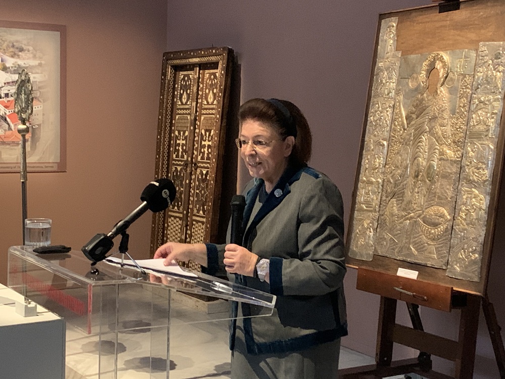 Η Υπουργός Πολιτισμού Λίνα Μενδώνη